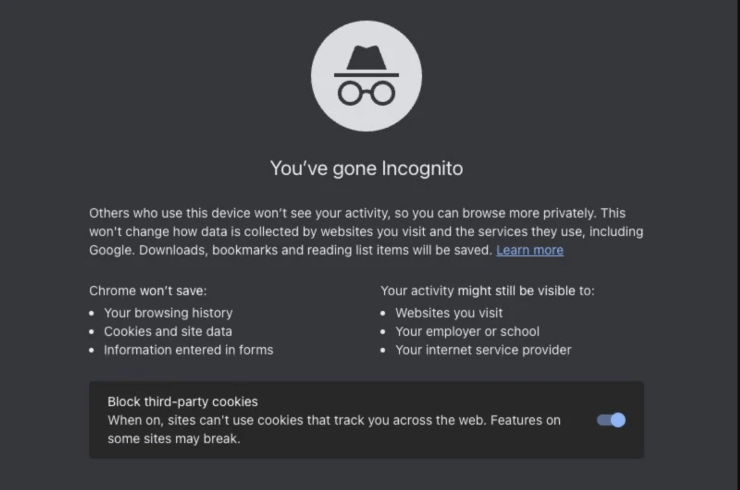 Google Chrome, nuova navigazione in incognito