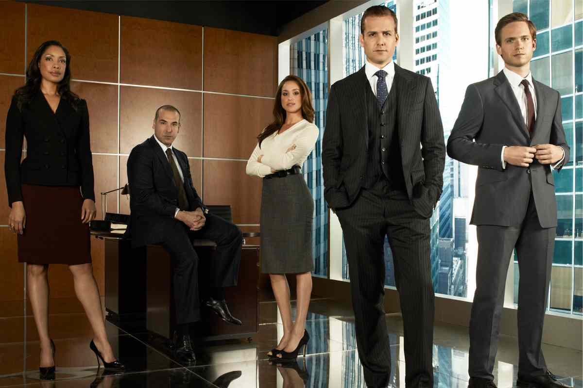 Il cast di Suits con Meghan Markle